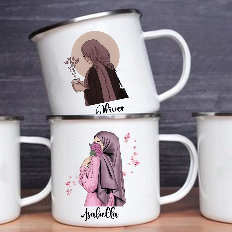 Coffee Equipment Names - Tazza stampata personalizzata per ragazza Hijabi